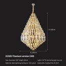 GobekUsa Crystal Pendant Chandelier for Home, Hotel, Restaurant - Luxury Duplex Hall Light