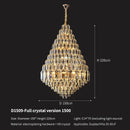 GobekUsa Crystal Pendant Chandelier for Home, Hotel, Restaurant - Luxury Duplex Hall Light