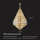 GobekUsa Crystal Pendant Chandelier for Home, Hotel, Restaurant - Luxury Duplex Hall Light