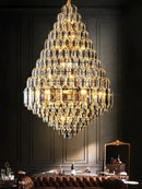 GobekUsa Crystal Pendant Chandelier for Home, Hotel, Restaurant - Luxury Duplex Hall Light