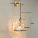 GobekUsa Crystal Glass LED Wall Sconce - Luxury French Stair Light for Home Decor