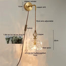 GobekUsa Crystal Glass LED Wall Sconce - Luxury French Stair Light for Home Decor
