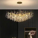 GobekUsa Golden Branch Ceiling Chandelier with Crystal LED - Luxury Modern Design for Living Room