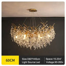 GobekUsa Golden Branch Ceiling Chandelier with Crystal LED - Luxury Modern Design for Living Room