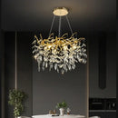 GobekUsa Golden Branch Ceiling Crystal Chandelier – Luxury Indoor Lighting Fixture