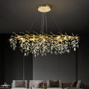 GobekUsa Golden Branch Ceiling Crystal Chandelier – Luxury Indoor Lighting Fixture
