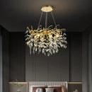 GobekUsa Golden Branch Ceiling Crystal Chandelier – Luxury Indoor Lighting Fixture