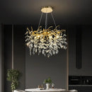 GobekUsa Golden Branch Ceiling Crystal Chandelier – Luxury Indoor Lighting Fixture
