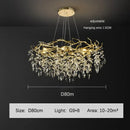 GobekUsa Golden Branch Ceiling Crystal Chandelier – Luxury Indoor Lighting Fixture