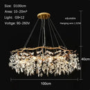GobekUsa Golden Branch Ceiling Crystal Chandelier – Luxury Indoor Lighting Fixture