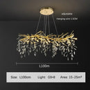 GobekUsa Golden Branch Ceiling Crystal Chandelier – Luxury Indoor Lighting Fixture