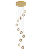 GobekUsa Crystal Ball LED Rotating Stair Chandelier - Nordic Luxury Loft Bubble Design