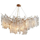 GobekUsa Grapes Crystal Chandelier: Luxury Golden Copper Pendant Light for Living Room Bedroom
