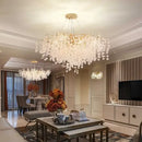 GobekUsa Grapes Crystal Chandelier: Luxury Golden Copper Pendant Light for Living Room Bedroom