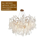 GobekUsa Grapes Crystal Chandelier: Luxury Golden Copper Pendant Light for Living Room Bedroom