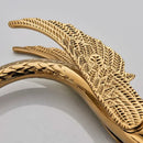 GobekUsa Golden Swan Dual Handle Bathroom Faucet, Luxury Gold Finish Basin Tap