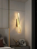 GobekUsa Crystal LED Wall Sconce - Golden Bedroom Bathroom Living Room Mirror Decorluxury Wall Lamp