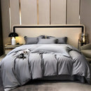 GobekUsa Egyptian Cotton Bedding Set - Solid Color Sheet Pillowcase Duvet Cover
