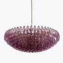 GobekUsa Gray Glass Chandelier | Luxury Purple Light Fixture