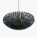 GobekUsa Gray Glass Chandelier | Luxury Purple Light Fixture