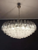 GobekUsa Gray Glass Chandelier | Luxury Purple Light Fixture