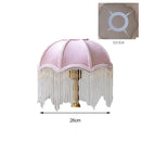 GobekUsa Green Velvet Tasseling Lampshade for Luxury Nightstand Lamp