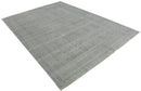 Gray Wool Hand Knotted Area Rug 8x10 - Modern Contemporary Style