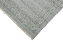 Gray Wool Hand Knotted Area Rug 8x10 - Modern Contemporary Style