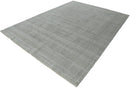 Gray Wool Hand Knotted Area Rug 8x10 - Modern Contemporary Style