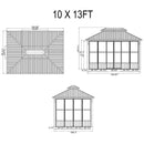 Alora Oasis Luxury Heavy-Duty Hardtop Sunroom With Aluminum Frame And LED Lights (SAK79102) by SAKSBY WHOLESALE