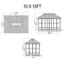Alora Oasis Luxury Heavy-Duty Hardtop Sunroom With Aluminum Frame And LED Lights (SAK79102) by SAKSBY WHOLESALE