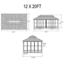 Alora Oasis Luxury Heavy-Duty Hardtop Sunroom With Aluminum Frame And LED Lights (SAK79102) by SAKSBY WHOLESALE