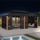 Alora Oasis Luxury Heavy-Duty Hardtop Sunroom With Aluminum Frame And LED Lights (SAK79102) by SAKSBY WHOLESALE