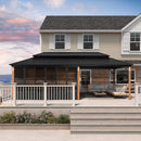 Alora Oasis Luxury Heavy-Duty Hardtop Sunroom With Aluminum Frame And LED Lights (SAK79102) by SAKSBY WHOLESALE