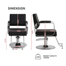 Luxury Height-Adjustable Barber Chair With 360-Degree Swivel (SAK64103) by SAKSBY WHOLESALE