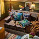 Luxury jungle animal collection cushion cover living room gold fringe by Decorbites