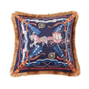Luxury jungle animal collection cushion cover living room gold fringe by Decorbites