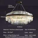 GobekUsa Luxury LED Crystal Chandelier for Home Decor