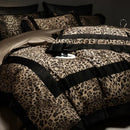 GobekUsa Leopard Print Luxury Bedding Set - Queen/King Size Duvet Cover, Sheet, Pillowcases