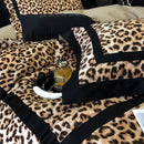 GobekUsa Leopard Print Lyocell Cotton Bedding Set, Luxury Duvet Cover, Sheet & Pillowcases