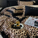 GobekUsa Leopard Print Lyocell Cotton Bedding Set, Luxury Duvet Cover, Sheet & Pillowcases