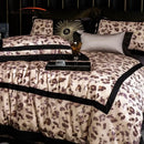 GobekUsa Leopard Print Luxury Bedding Set Queen King Size Duvet Cover Sheet Pillowcases