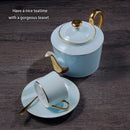 GobekUsa Bone China Coffee Set Tea Luxury Porcelain Set with Teapot and Cups