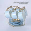 GobekUsa Bone China Coffee Set Tea Luxury Porcelain Set with Teapot and Cups