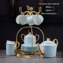 GobekUsa Bone China Coffee Set Tea Luxury Porcelain Set with Teapot and Cups