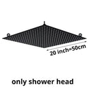GobekUsa 20 Inch Square Stainless Steel Rainfall Shower Head - Luxury Chrome Finish