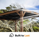Alora Luxury Modern Cedar Gazebo With Sloped Hardtop Roof (SAK35720) by SAKSBY WHOLESALE