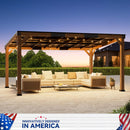 Alora Luxury Modern Cedar Gazebo With Sloped Hardtop Roof (SAK35720) by SAKSBY WHOLESALE