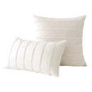 Luxury navy blue velvet stripe pillow covers living room cushion cases by Decorbites