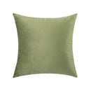 Luxury olive green velvet pillow case living room decor by Decorbites